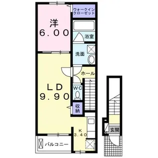 パール・トゥ・シャイン恵梨【2階】の間取り