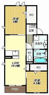 セジュール寺池台【2階】の間取り