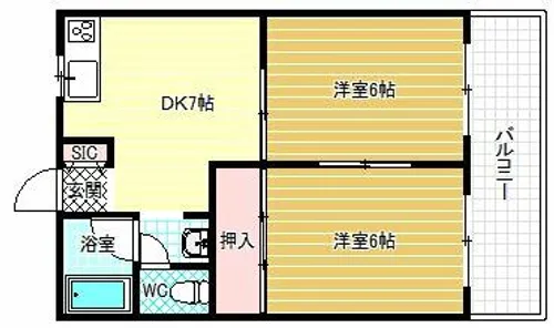 第二塩野マンション【3階】の間取り