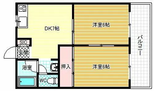 第二塩野マンション【3階】の間取り