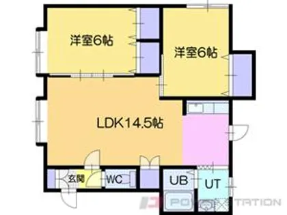 マンションパークサイド【2階】の間取り