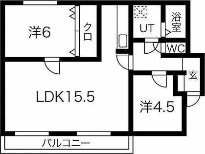 Villa 永吉【A101号室】の間取り