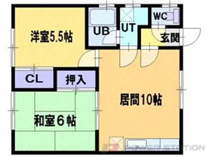 白樺マンション【2階】の間取り