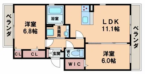 エクシード文の里【3階】の間取り