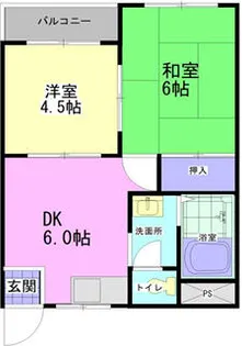 イズミビル【405号室】の間取り
