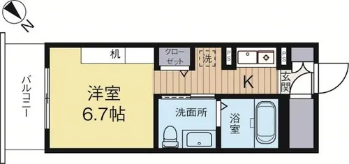 福岡県福岡市博多区祇園町【マンション】の間取り
