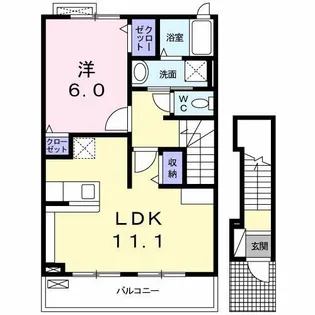 ボヌール大岩館【2階】の間取り