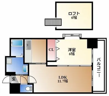 山八第6ビル【8階】の間取り