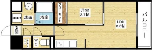 グランドステージ十三【11階】の間取り