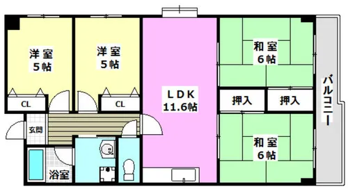 サンガーデン茨木【3階】の間取り