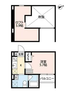 ベイルート【2階】の間取り