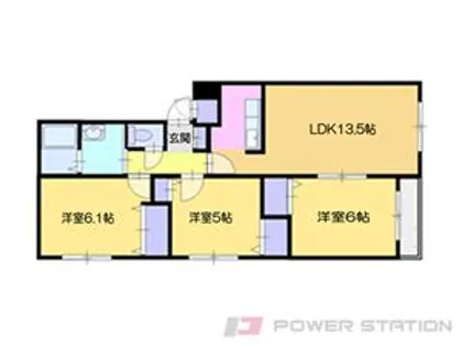 CASA DEL MAR【1階】の間取り