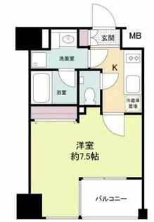 レジディア江戸堀【5階】の間取り