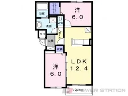sunpark岩見沢(サンパーク岩見沢)【2階】の間取り