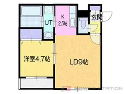 サニーサイド【1階】の間取り