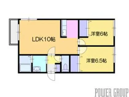 シティハイム元江別Ⅱ【1階】の間取り