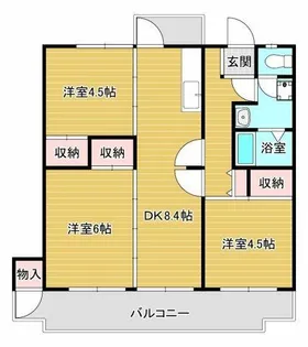 ヴィラナリー千代田2号棟【5階】の間取り