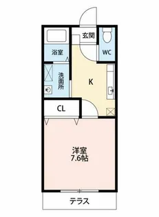 シャトーリ幸田【205号室】の間取り