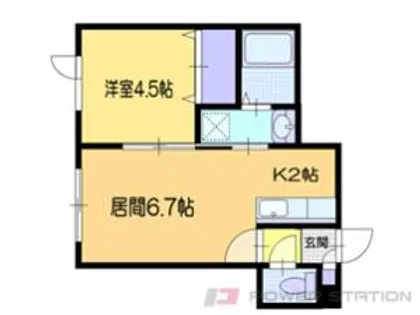 ウェスティン小樽【2階】の間取り