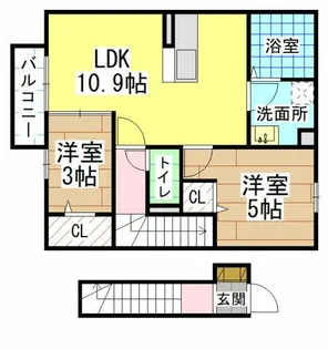 福岡県北九州市八幡西区真名子1丁目【アパート】の間取り