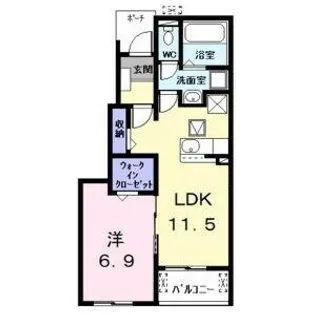 マーキュリー【102号室】の間取り