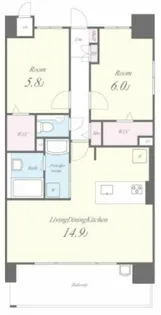 ポラリス松ヶ枝【4階】の間取り