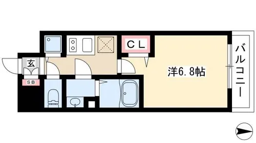 プレサンス名古屋STATIONフレア【11階】の間取り