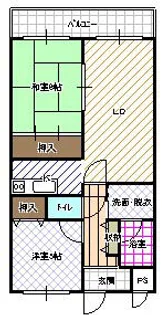 ラフィーネ香里園【602号室】の間取り