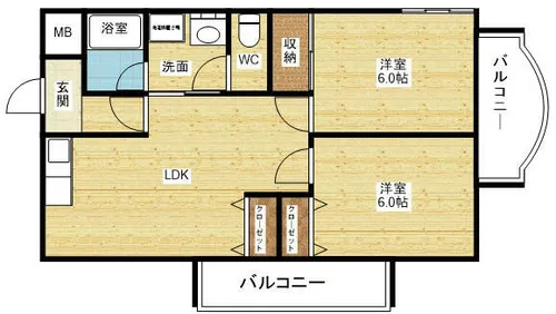 パークサイド三木第2【1階】の間取り