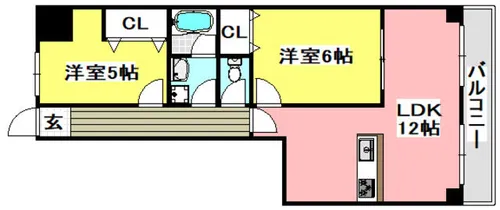 MS.hills千里丘north【2階】の間取り