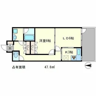 クリヨン岡崎【1階】の間取り