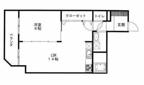 シャンポール古出来【4階】の間取り