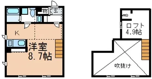 プリマグランデ安城 壱番館【207号室】の間取り