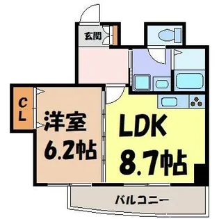 THE RESIDENCE IMAIKE NORTH【7階】の間取り