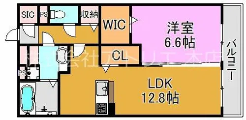 Casa Serena(カーザ セレーナ)A棟【3階】の間取り