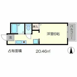 ハイツ銀華【1階】の間取り