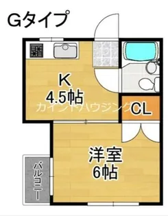西住之江ハイツ【3階】の間取り
