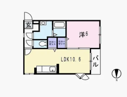 レーゲンボーゲン大美野【1階】の間取り