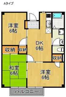 ベイシティハイツSABU【2階】の間取り