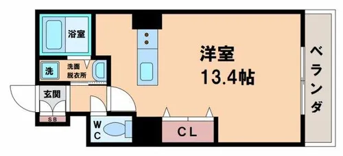 浪速コート【4階】の間取り