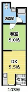 大阪府大阪市旭区太子橋2丁目【テラスハウス】の間取り