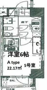 エスリードレジデンス大阪福島フロント【13階】の間取り
