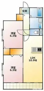 Liberte【102号室】の間取り