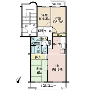 パストラルKIDA【3階】の間取り