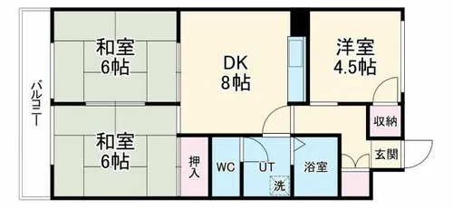 グリンハイツ【5階】の間取り