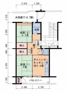 花山東団地【19-802号室】の間取り