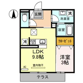 カーサ京町【1階】の間取り