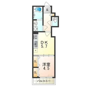 TKアンバーコート羽衣【2階】の間取り