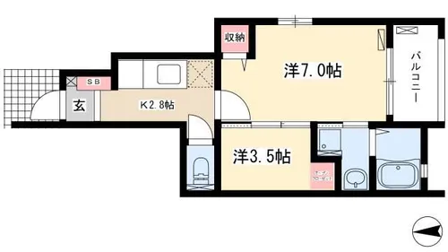 KT・PLACE【101号室】の間取り