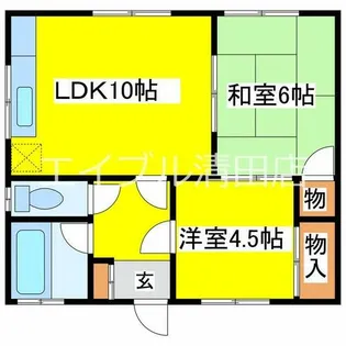 マンション豊岡【202号室】の間取り